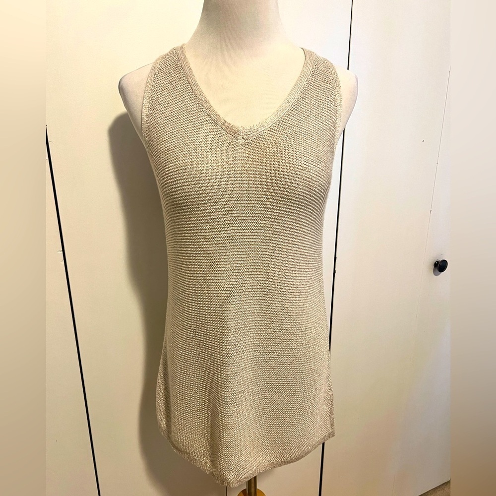 WHBM Gold Knit Tank